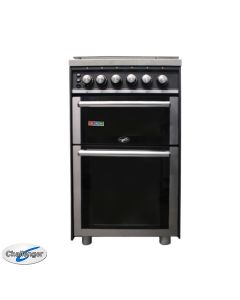 Challenger Kakapo Gas Oven, Stove and Grill black front