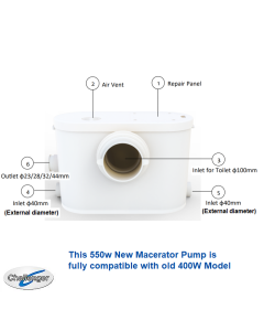 Grey and Black Water Macerator Pump (550W)