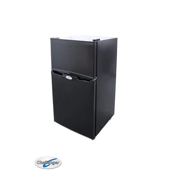 Challenger 89L DC Top Mount Black Fridge/Freezer front