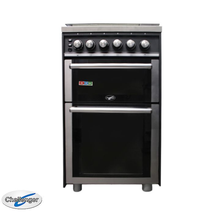 Challenger Kakapo Gas Oven, Stove and Grill black front