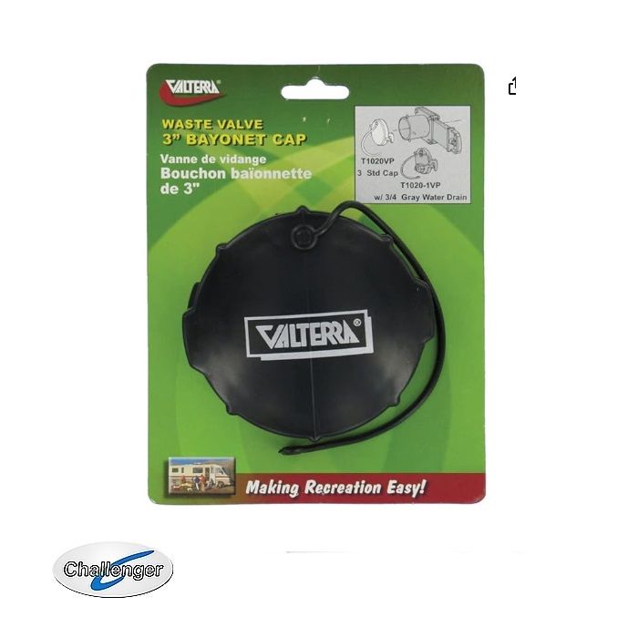 Valterra Waste Valve 3-Inch Bayonet Cap - T1020VP